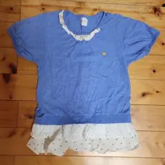 BRANSHES ブルー 半袖シャツ 150