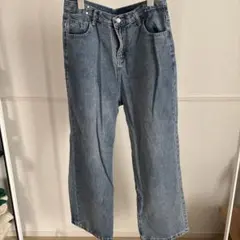 ワイドレッグデニム ライトブルー