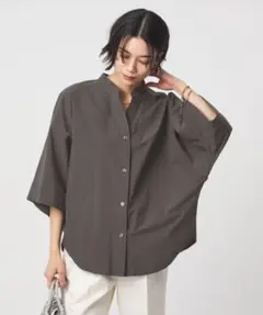 LAUTREAMONT ロートレアモン ラウンドヘム ドルマンスリーブシャツ 