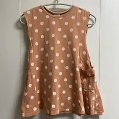 URBAN RESEARCH DOORS 水玉ワンピース 105㎝ オレンジ