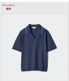 ユニクロ　JW ANDERSON ポロセーター　ネイビー　半袖