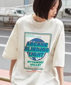 MONO-MART ヴィンテージライクデザイングラフィックプリント半袖Ｔ М