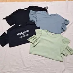 ハニーズ　フリル袖・プリントTシャツ4点セット　まとめ売　Sサイズ　160サイズ