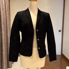 ブラック シングルボタン ブレザー上着