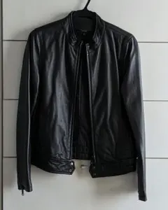 新品 ユナイテッドアローズ 黒 ブラック レザー ジャケット
