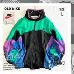 90s ヴィンテージ OLD NIKEナイキ ナイロンジャケット　マルチカラー
