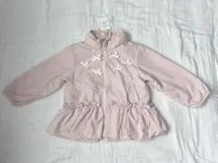 プティマイン　撥水　ペプラムウィンドブレーカーピンク　90