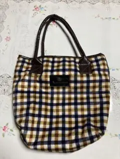 お値下げ！Aquascutum チェック柄トートバッグ