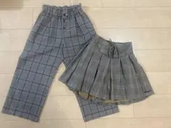 子供服　ボトムス　130cm BLING GIRLS GU チェック