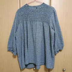 チェック　チュニック　プルオーバー　シャツ　4Lサイズ　美品　ゆったりのサムネイル