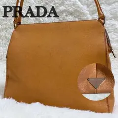 ★激レア‼️★ 三角ロゴ レザー ハンドバッグ PRADA プラダ オレンジ✨