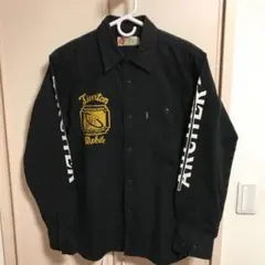 ◉MWS シャツ 黒　バック刺繍のサムネイル