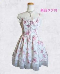 LIZ LISA系 SHEIN MOD 薔薇柄キャミワンピ バレエコア 姫ギャル