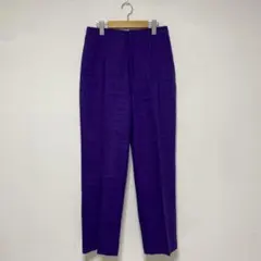 【ユナイテッドアローズ】パープル　パンツ【40】リネン混　スラックス　クロップド