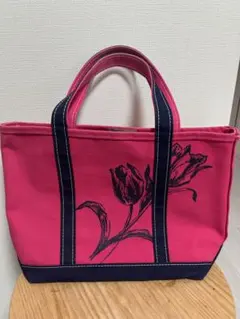 エルエルビーンチューリップ柄キャンバストートバッグ