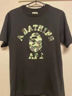 A BATHING APE Tシャツ ブラック カモロゴ