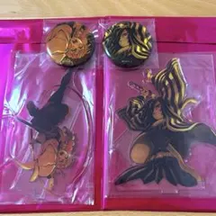 鬼滅の刃　缶バッジ&アクスタ　甘露寺蜜璃　伊黒小芭内　4点