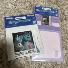 モンスターズインク 이치방쿠지 ステーショナリー メモ帳＋ステッカー