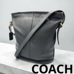COACH オールドコーチ レザーショルダーバッグ USA製 レザー 男女兼用