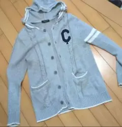 コムサイズム 女の子 ニットパーカー ポケット付き フード付き 130cm