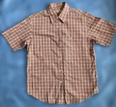 M'GREGOR レディース　 半袖チェックシャツ　 オレンジ系　 Mサイズのサムネイル