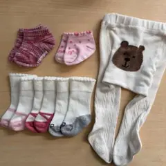 赤ちゃん　レギンス　タイツ　靴下　ベビー　まとめ売り　６点セット