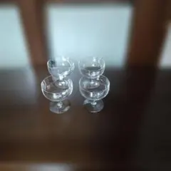 透明ガラス サンデーカップ 4個セット