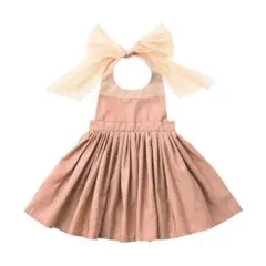 MARLMARL ピンク リボン付きエプロン