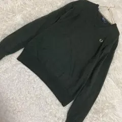 《良品》 FREDPERRY ウールニット モスグリーン S キレイめ 上品