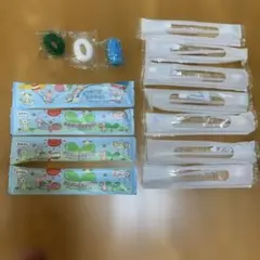 子供用歯ブラシ 4本セット 大人用歯ブラシ　7本セット　ヘアゴム3つセット