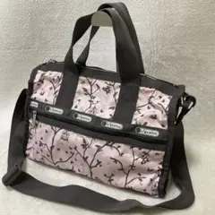 LeSportsac 2way ショルダーバッグ　ミニボストン　花　バード柄