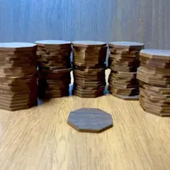 工作、アクセサリー作りに！　縁起よき木製プレート100枚セット