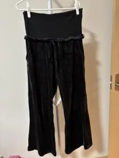 バースデイtairyブラックベロアマタニティパンツ M