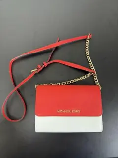 MICHAEL KORS ショルダーバッグ 赤/白