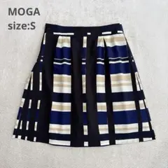 【MOGA モガ】（S）マルチカラー ストライプ フレアスカートのサムネイル