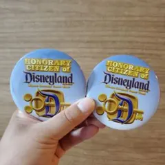 【非売品】ディズニーランド カリフォルニア 缶バッジ 2個セット ミッキー