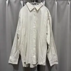 新品 無印良品 XL 両面起毛フランネルレギュラーカラー長袖シャツ アイボリー