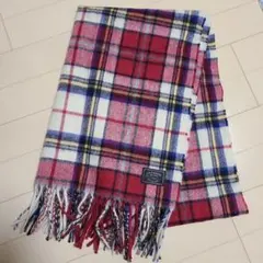 カシミヤ混 チェック ストール