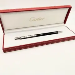 Cartier ボールペン ディアボロ　ブラック×シルバー ケース付きのサムネイル