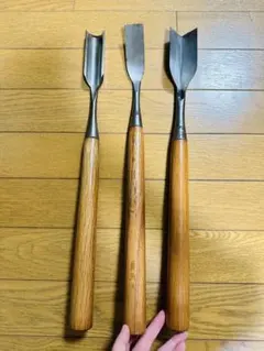 堺一文字光秀 3本まとめ販売　木彫ノミ　 氷彫刻ノミ　木工道具