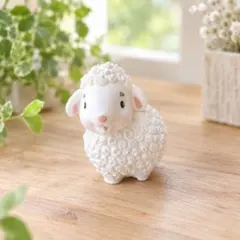 ナチュラルひつじの置物 小さなひつじちゃん