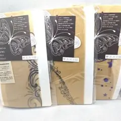 タトゥー風 デザインストッキング 3足セット