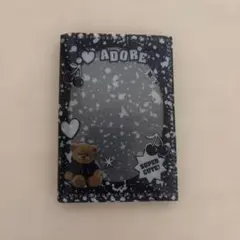韓国ダイソー トレカケース カードケース 黒 3つ折り