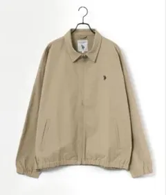 POLO ベージュ ジッパー付きジャケット POLO SPORT 裏フリース フルジップ ナイロンジャケット ベージュ 表記