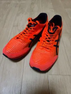 asics COURT FF テニスシューズ ネイビー オレンジ - メルカリ