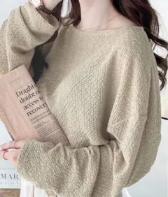 新品未使用 シャーリング長袖Tシャツ シアートップス クラシカルエルフ M