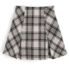 GRL インパン裏地付きツイードチェックミニスカート tu891