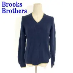 ブルックスブラザーズ 長袖ニット 綿 コットン 紺 M C1940