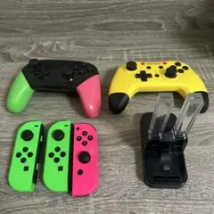 任天堂Switch プロコン ジョイコン ジャンク品＋ジョイプロ充電スタンド