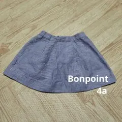 ボンポワン Bonpoint ヒッコリー ストライプ スカート 4 aのサムネイル